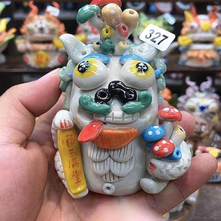 摆件直播间手工抽象陶瓷摆件327