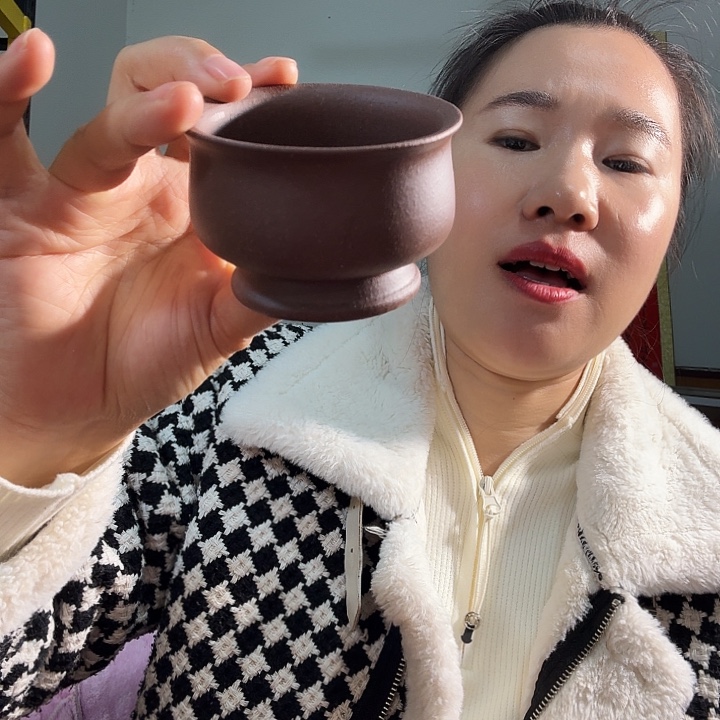 紫砂茶壶紫泥主人杯100cc