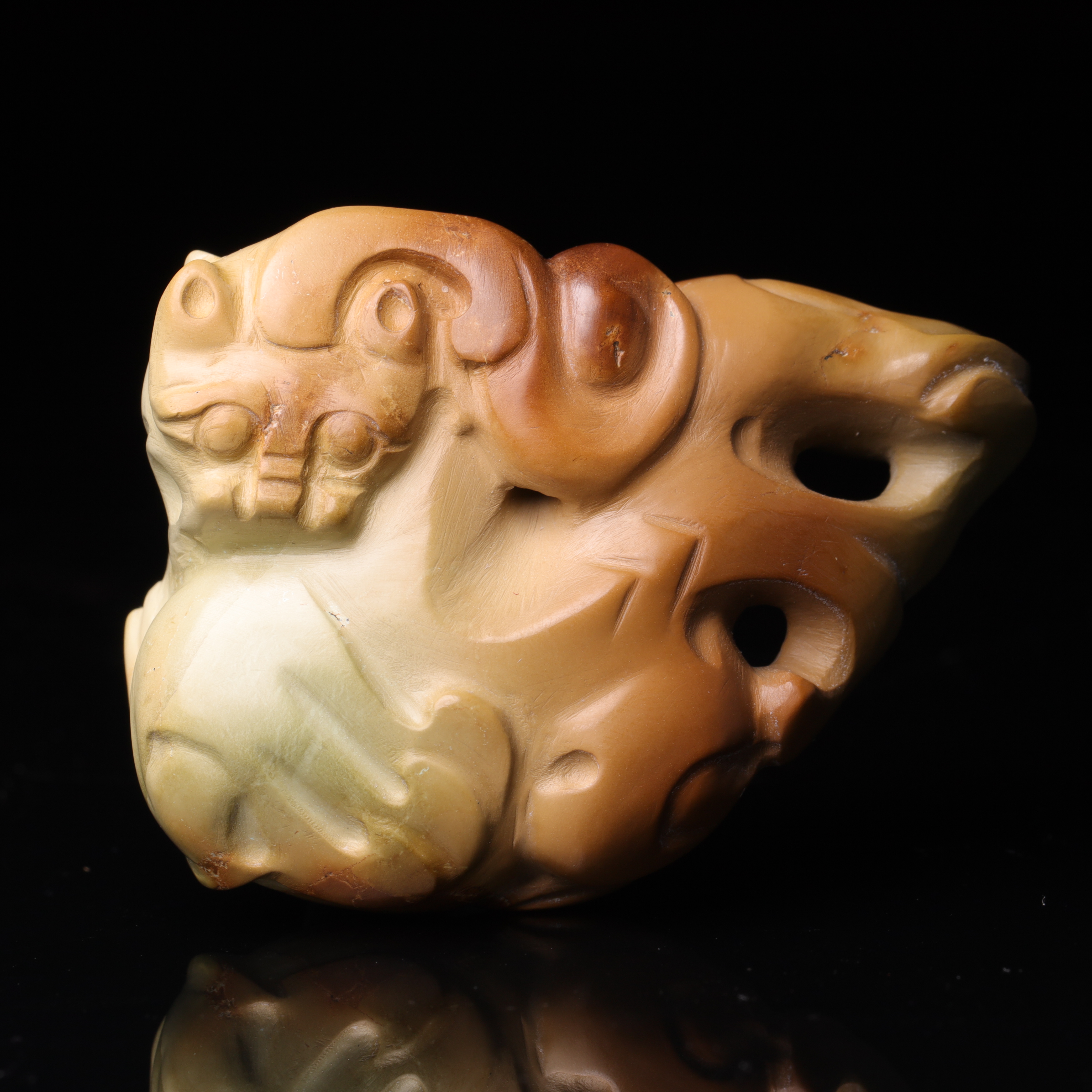 明代天然绿松石瑞兽-CS