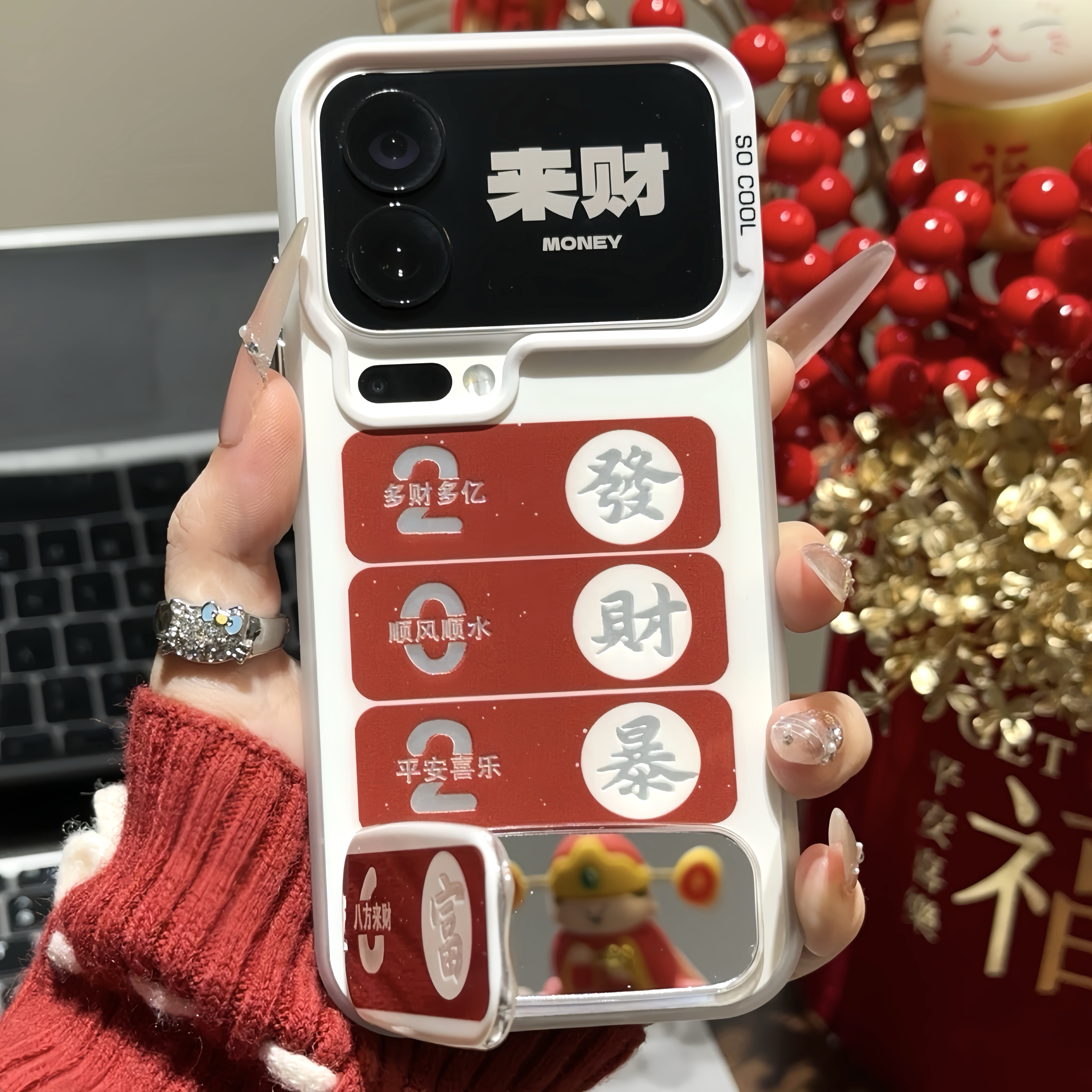 BANCA新年2026发财暴富支架适用苹果17手机壳华为vivoppo小米15