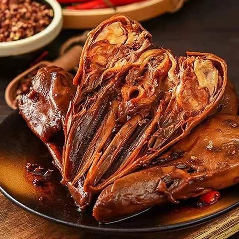 （甜辣黑鸦味10只带舌鸭头）现做现发微甜辣鸭头开袋即食冷热双吃