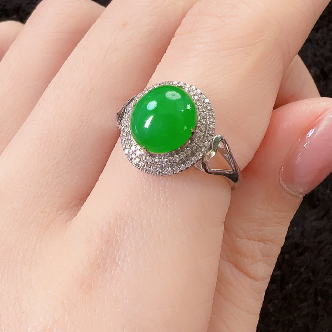 翡翠戒指18K金镶嵌【福利款】签收后24小时鉴赏期