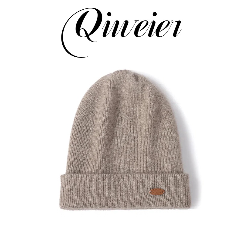 Qiweier/100%纯山羊绒帽子一线针织帽子