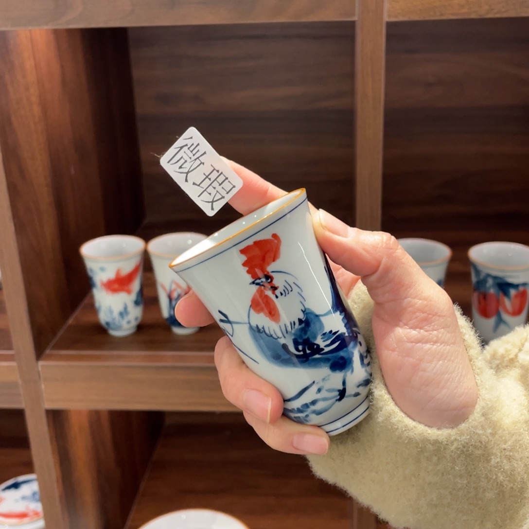 微瑕釉下彩纯手绘