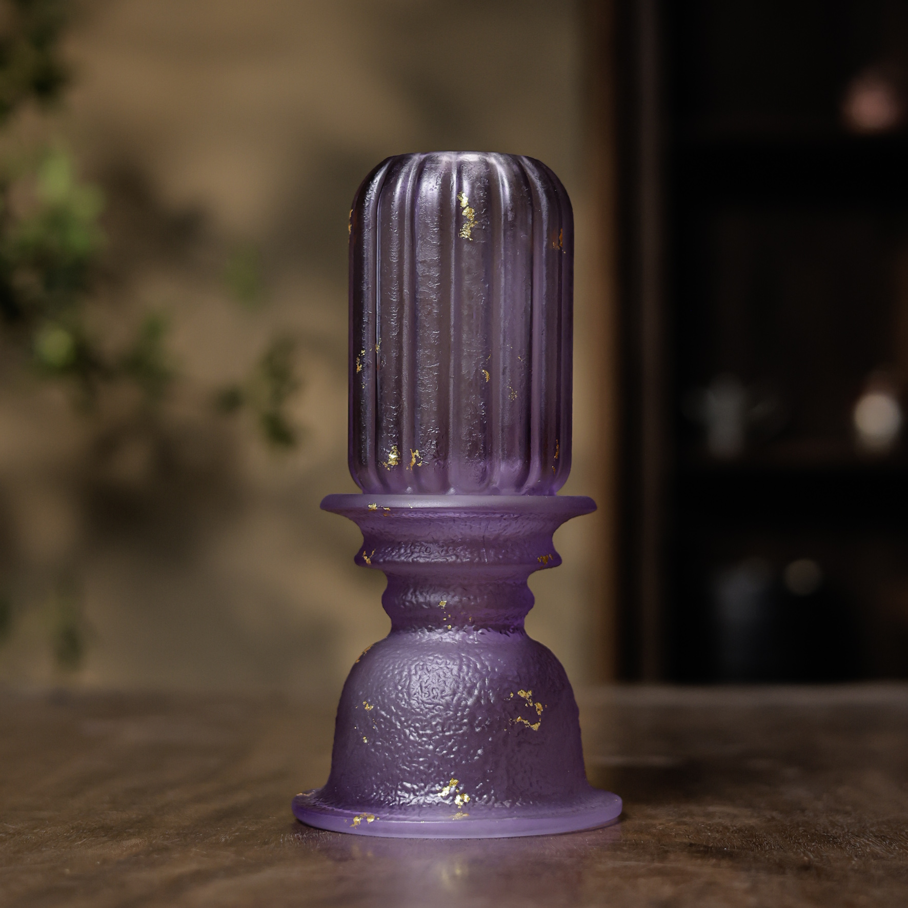 皓月当空-紫色金茶道零配（琉璃S0611）