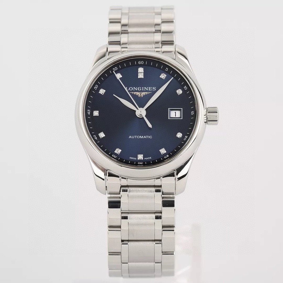 99新 Longines/浪琴 玩表汇/名匠L2.128/25.5mm/蓝盘/女士名表