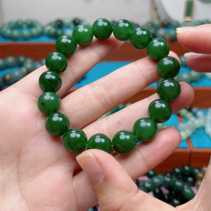 和田玉未镶嵌手链卡12