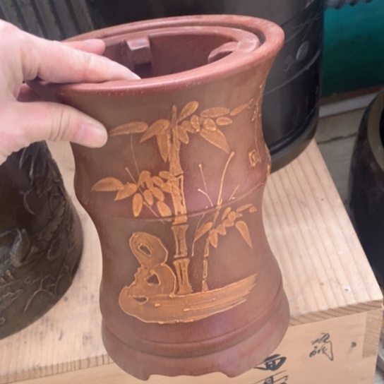 蜜安罐瓷香炉锡茶则