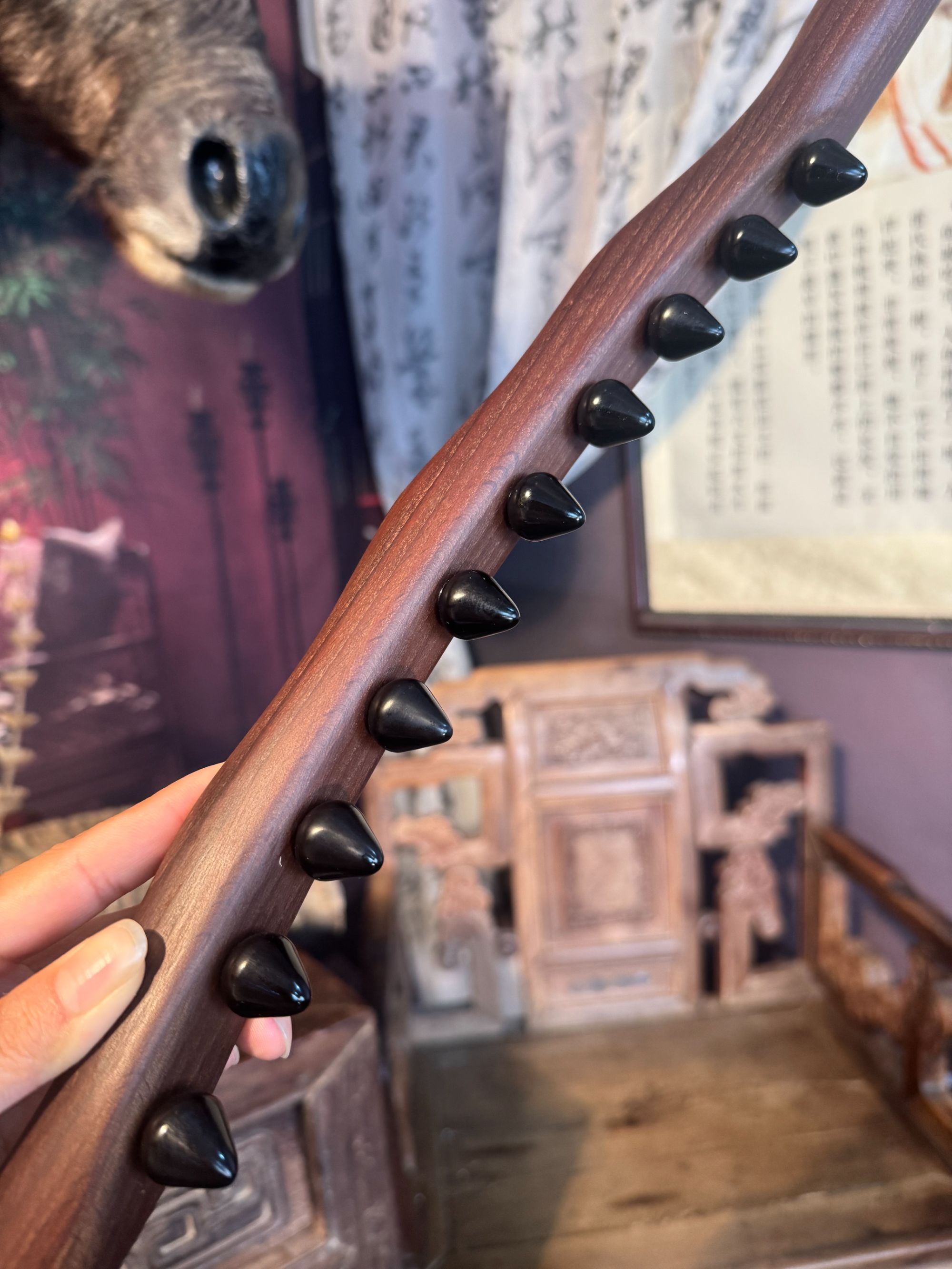 板娘专享 白水牛角黑金刚尖钉10珠-528