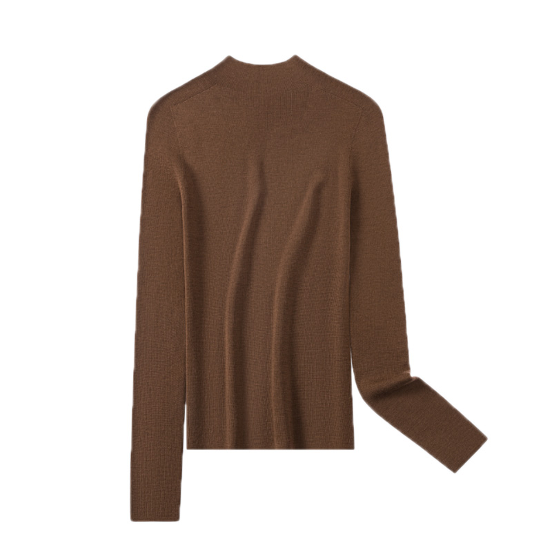 目澈MUCHELL冬新款【沉川】半高领可机洗羊毛衫MDT1SD8779