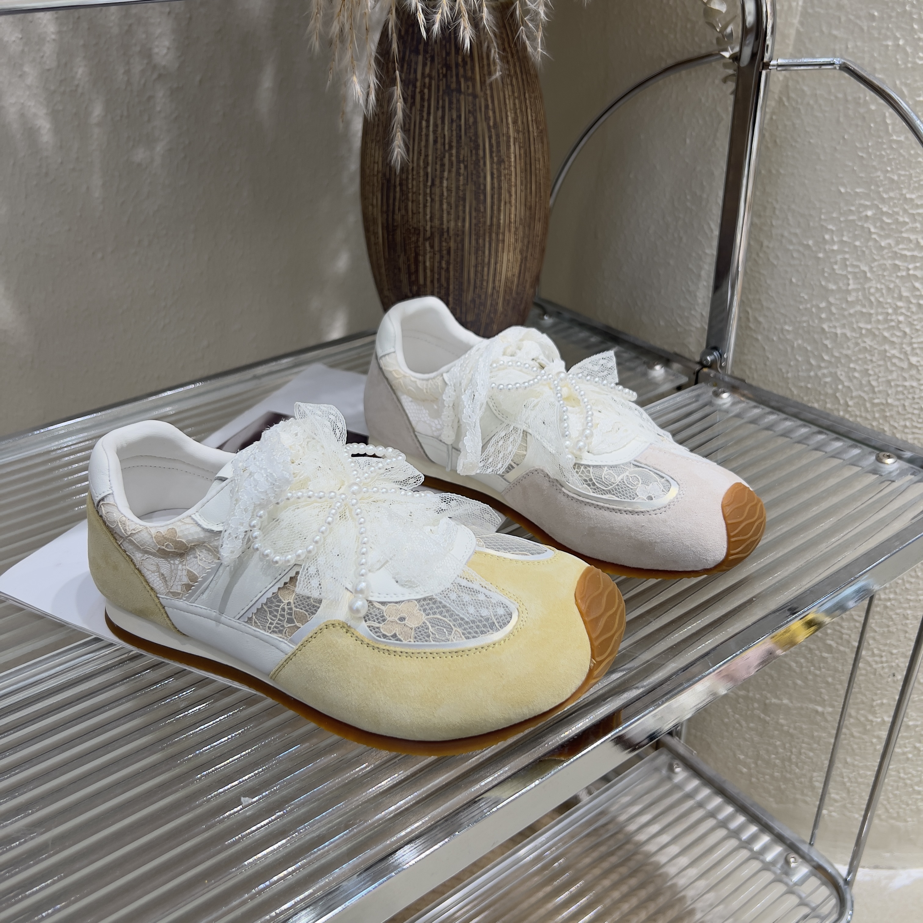 2025新款韩版时尚休闲系带ins小众设计感德迅鞋网面百搭软底潮鞋