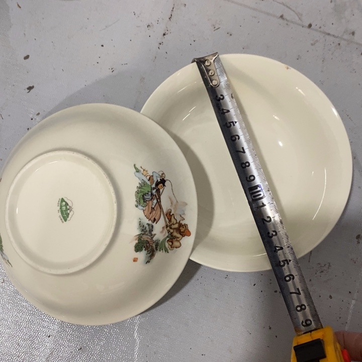 瓷片一厂三打象牙瓷米饭碗一对