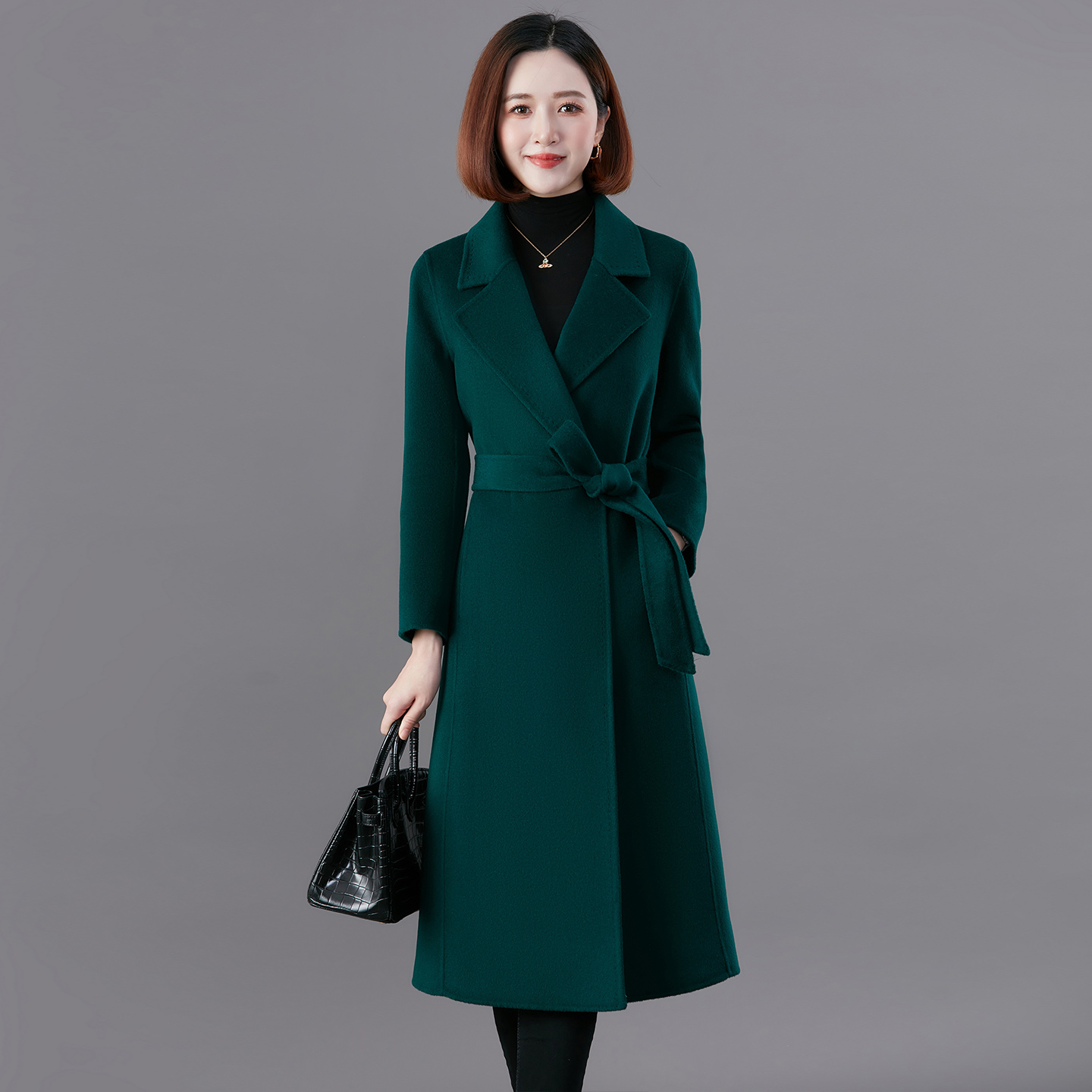 贵夫人大衣外套女秋冬高级感双面羊毛年轻款羊毛呢子洋气气质收腰