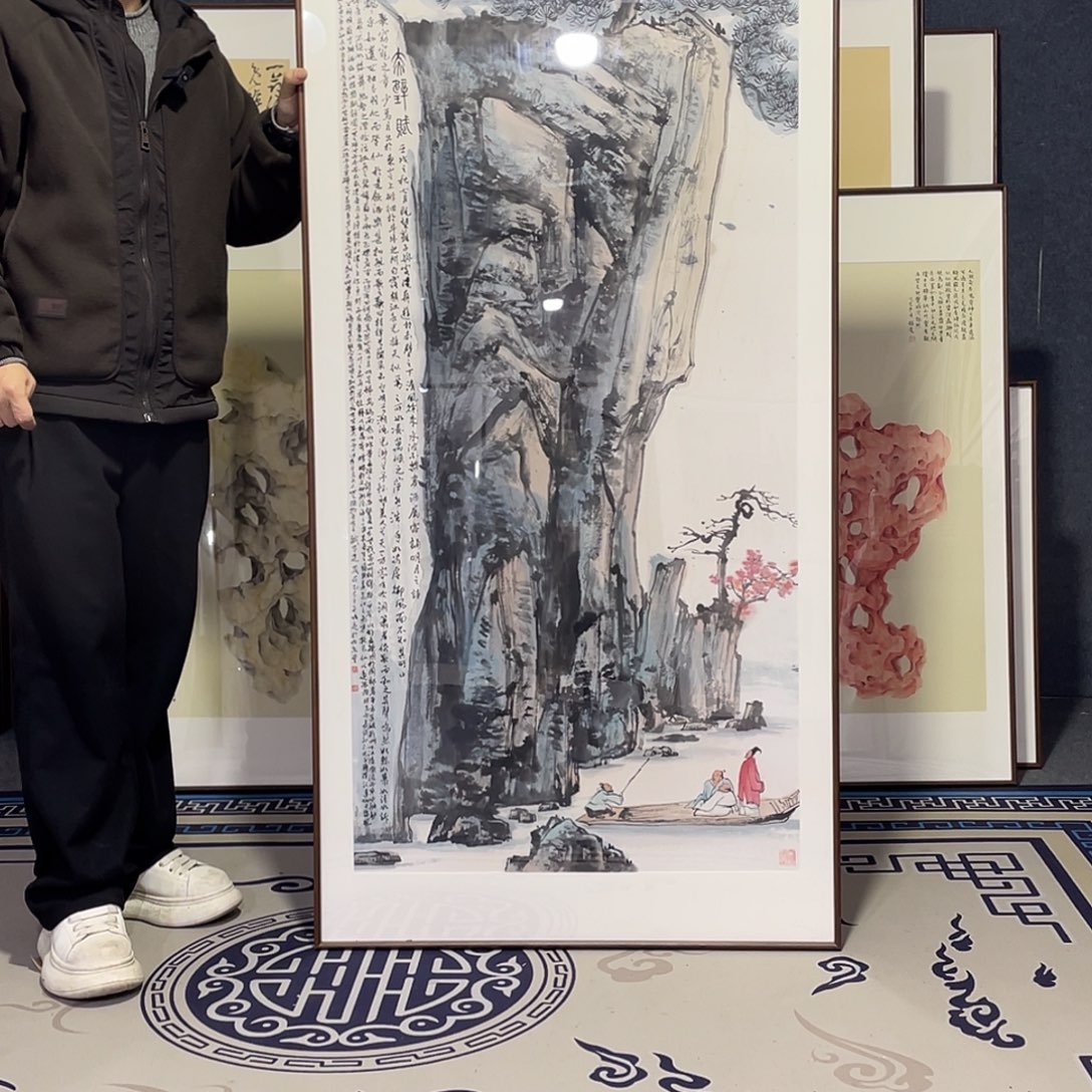 国画手绘画作品带框80/160