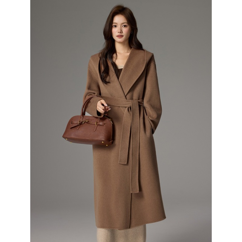 （桐君专属）长款连帽羊绒大衣25秋新毛呢外套RT-S1005