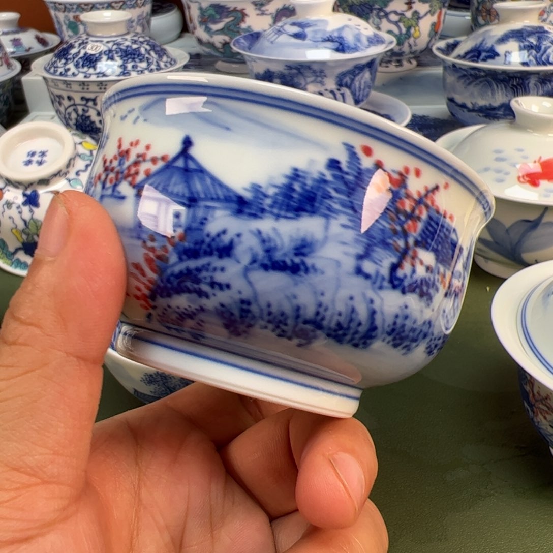景德镇纯手绘茶具园园300