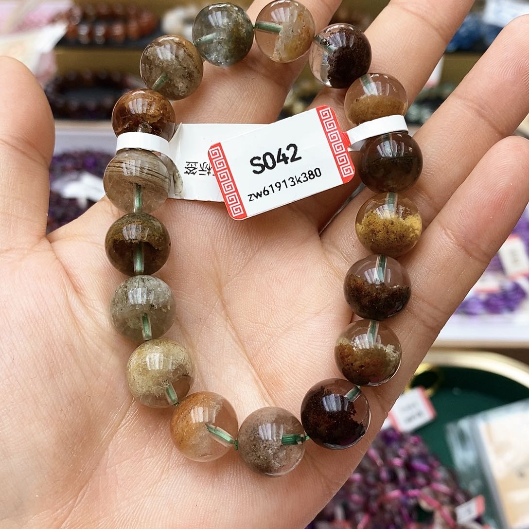 未镶嵌手链水晶S042四季幽灵12mm