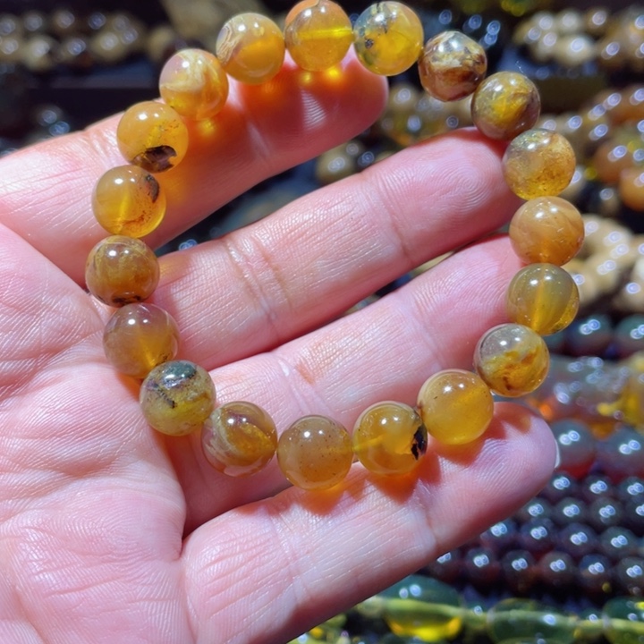 未镶嵌琥珀手链天然