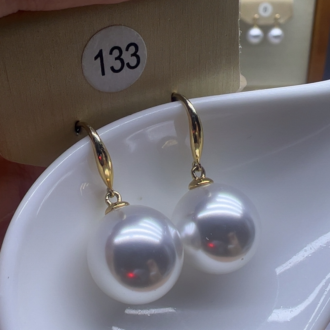 耳饰淡水珍珠银S925镶嵌