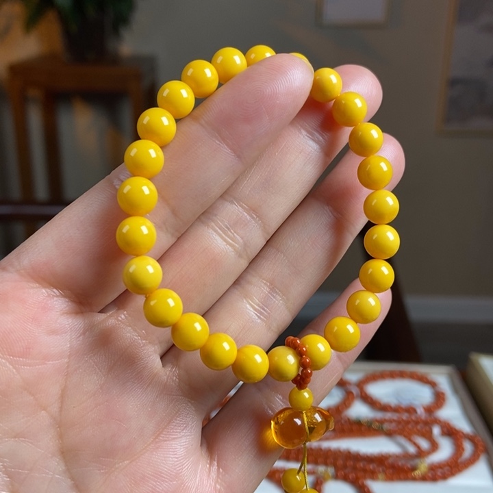 琥珀手链未镶嵌蜜蜡手串7