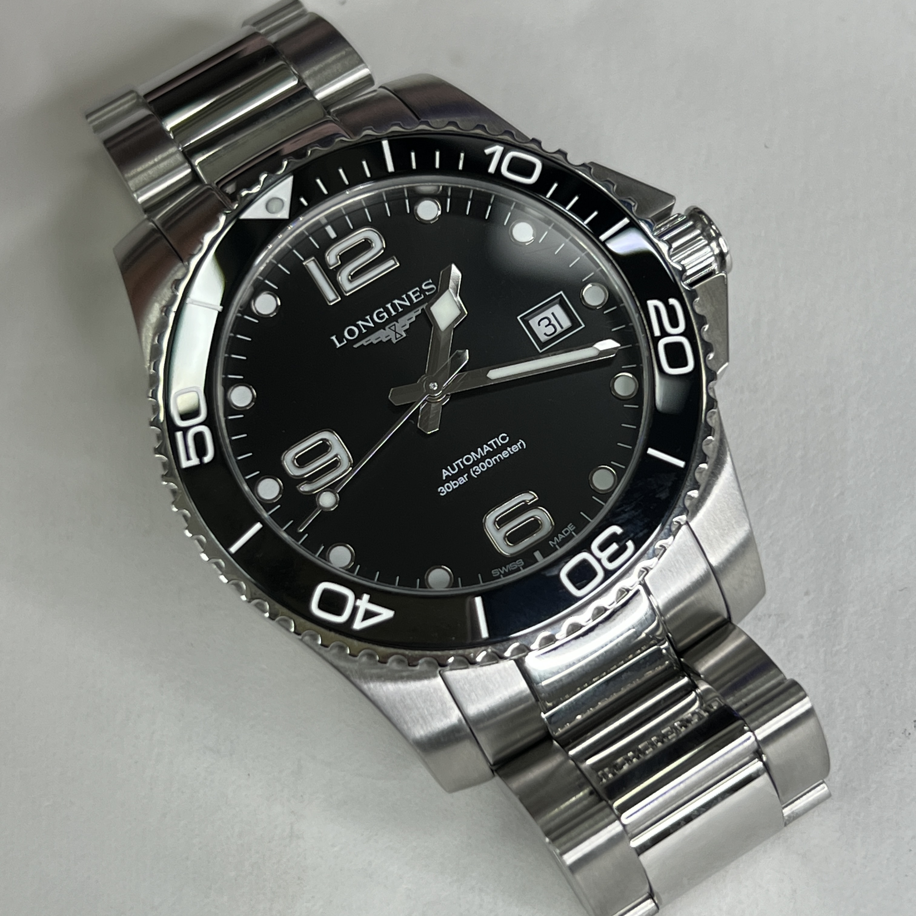 99新 Longines/浪琴 康卡斯潜水系列41mm表径