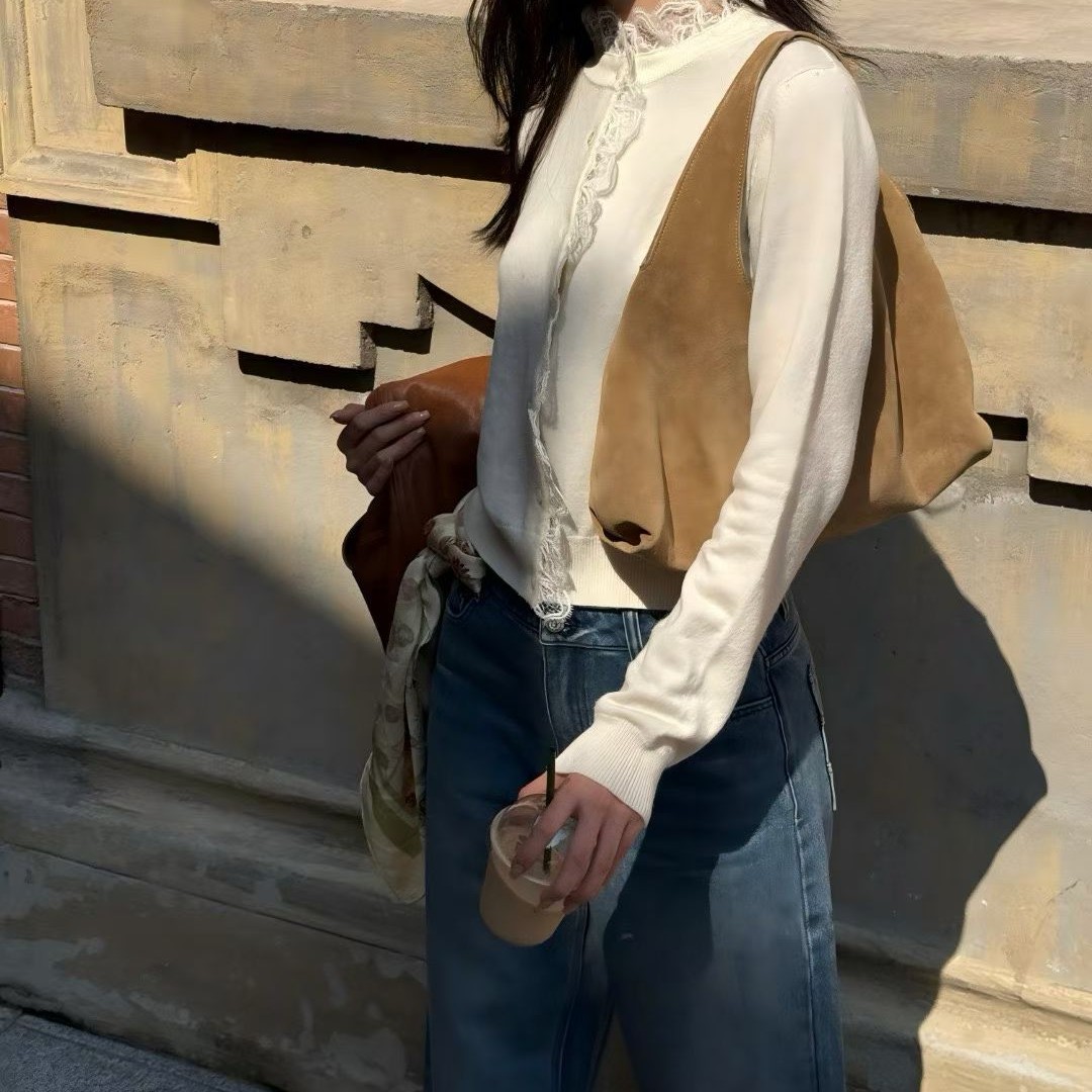 Diana Vreeland 2025AW针织蕾丝开衫 100%山羊绒