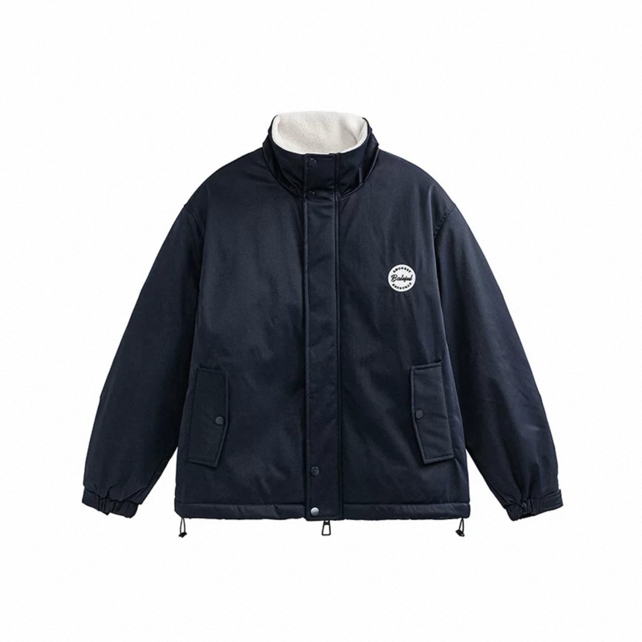 冬季休闲保暖棉服加厚立领宽松男女同款棉衣外套-2086