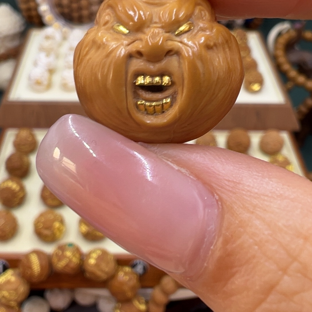 猴头核桃吊坠单颗