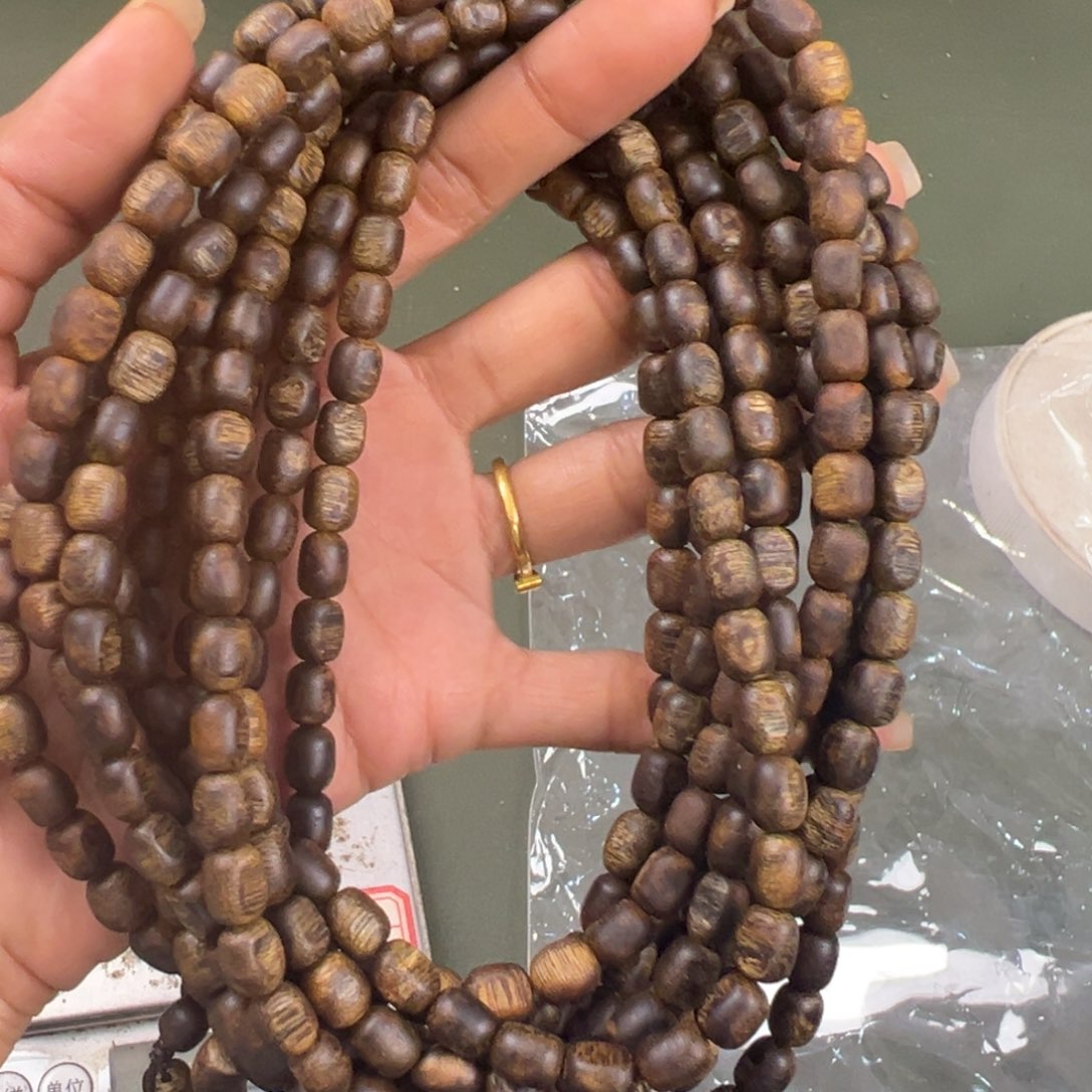 沉香手串海南流油王沉水浮留疤卡7/19g多圈多样性发一
