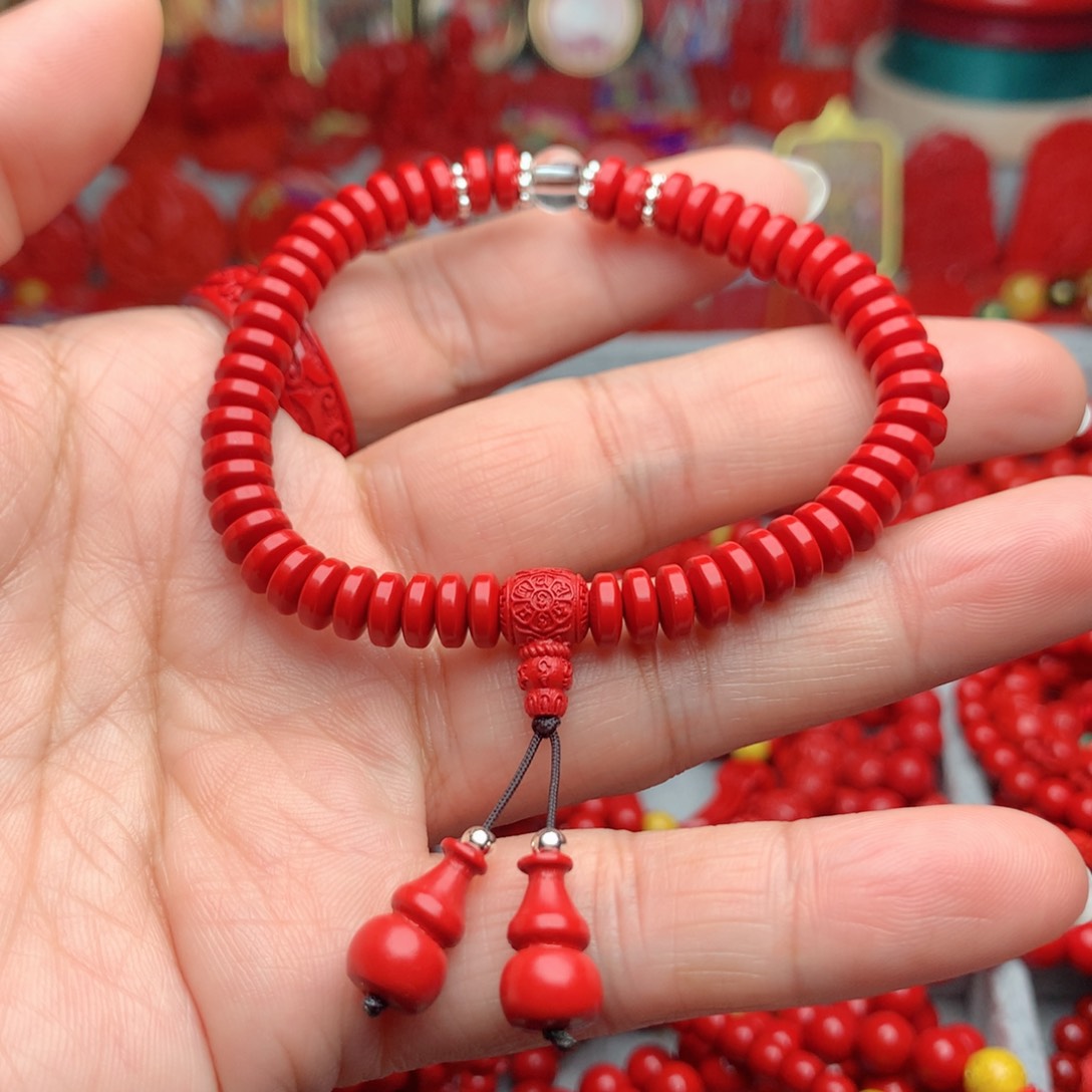 天然辰砂工艺品朱砂手串