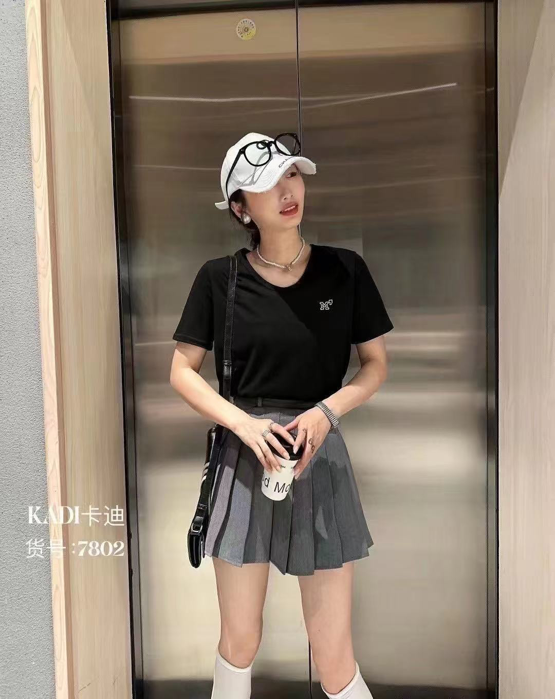 卡迪夏天新款短袖上衣7802