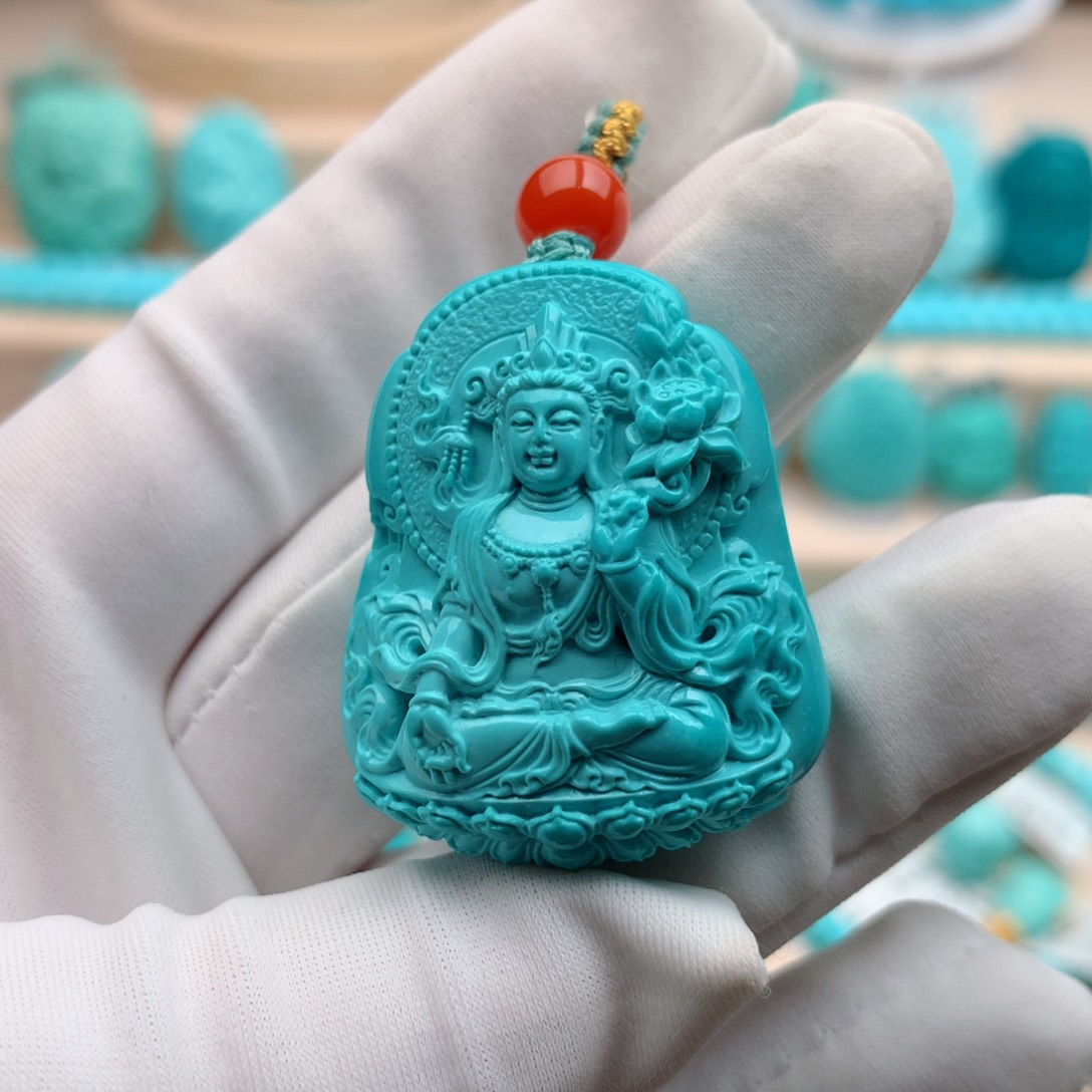 绿松石珠宝奇石未镶嵌22.6克