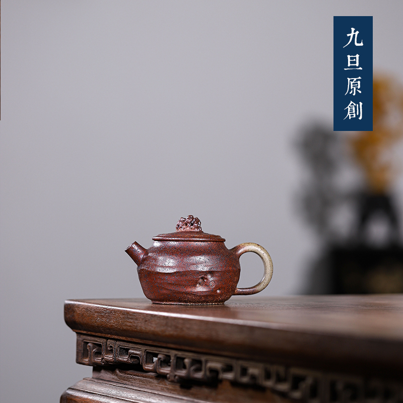 原创柴烧宜兴紫砂壶全手工原矿无添小品150毫升太湖石系列-8