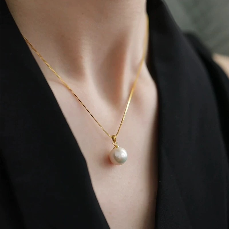 钛钢项链 施家珠珠女正圆极光小灯泡项链颈链X8115