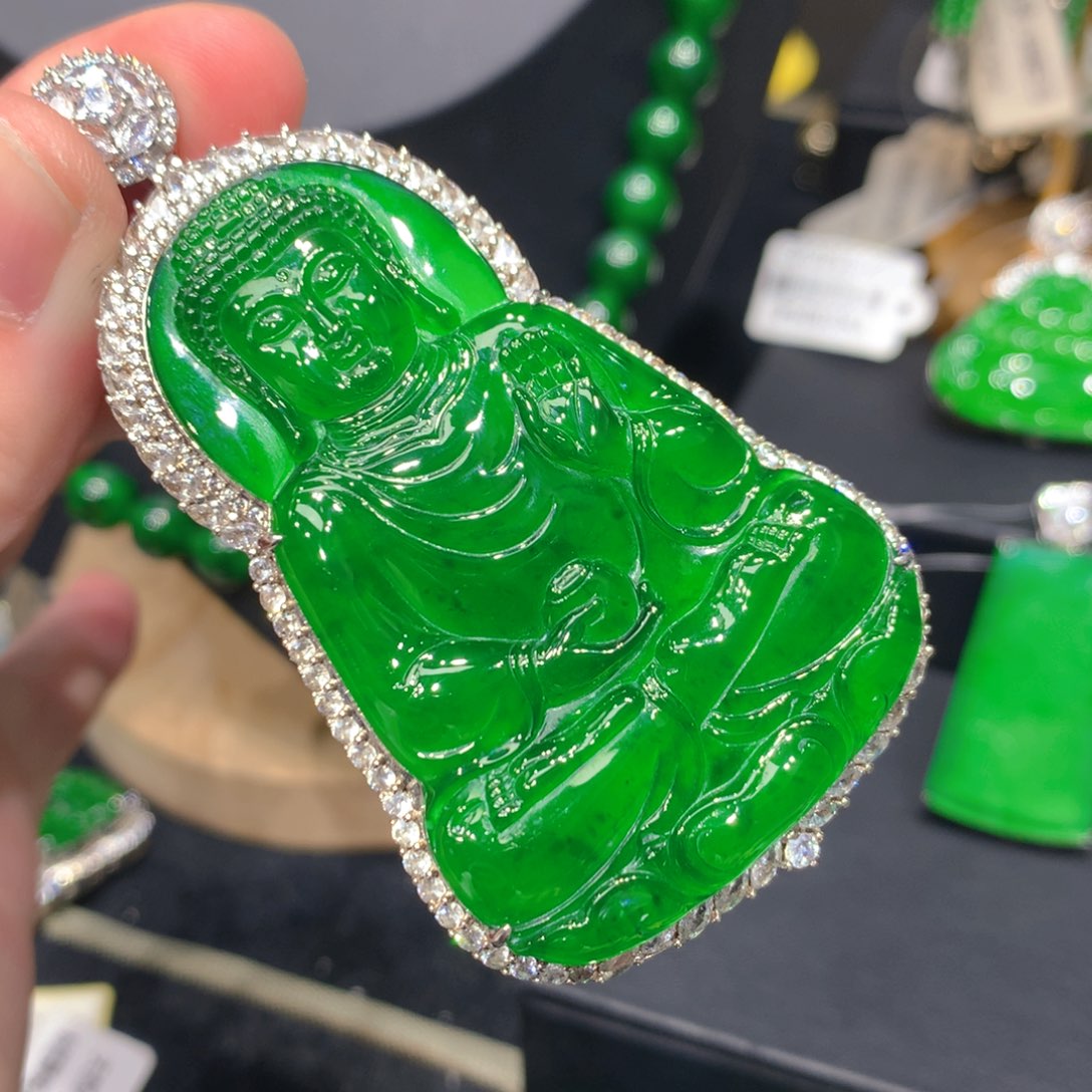 翡翠银S925镶嵌颈饰