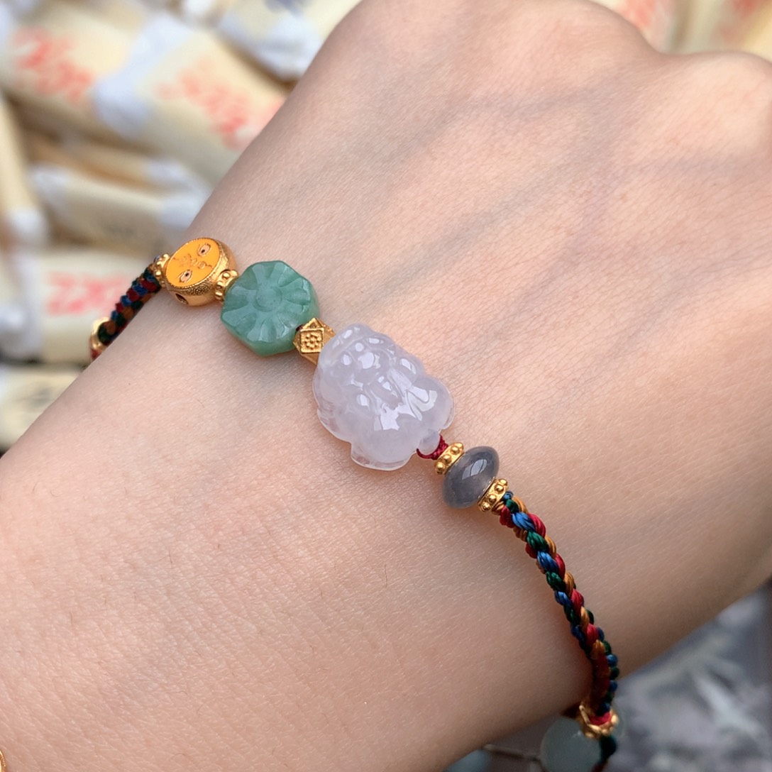 【闪购商品】翡翠手绳银S925镶嵌一50