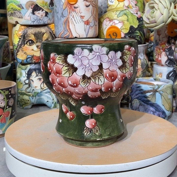 红陶景德镇艺术手绘作品