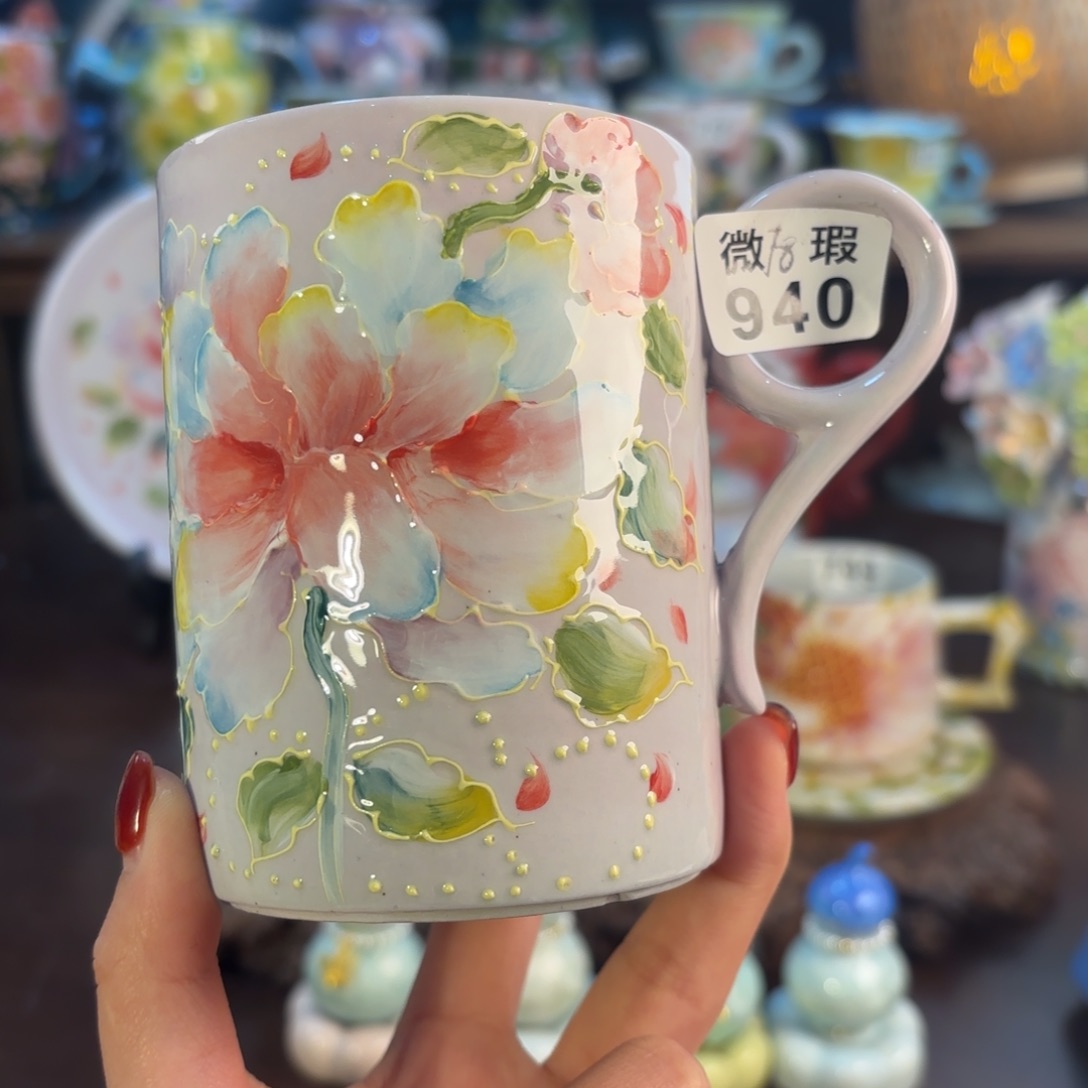 景德镇手绘高温釉下彩陶瓷茶具