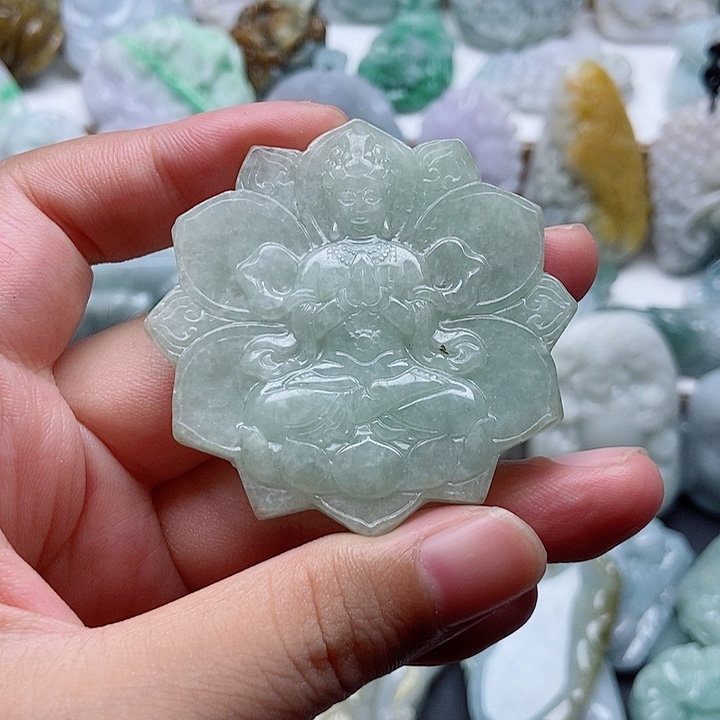 翡翠未镶嵌吊坠(不含链)1