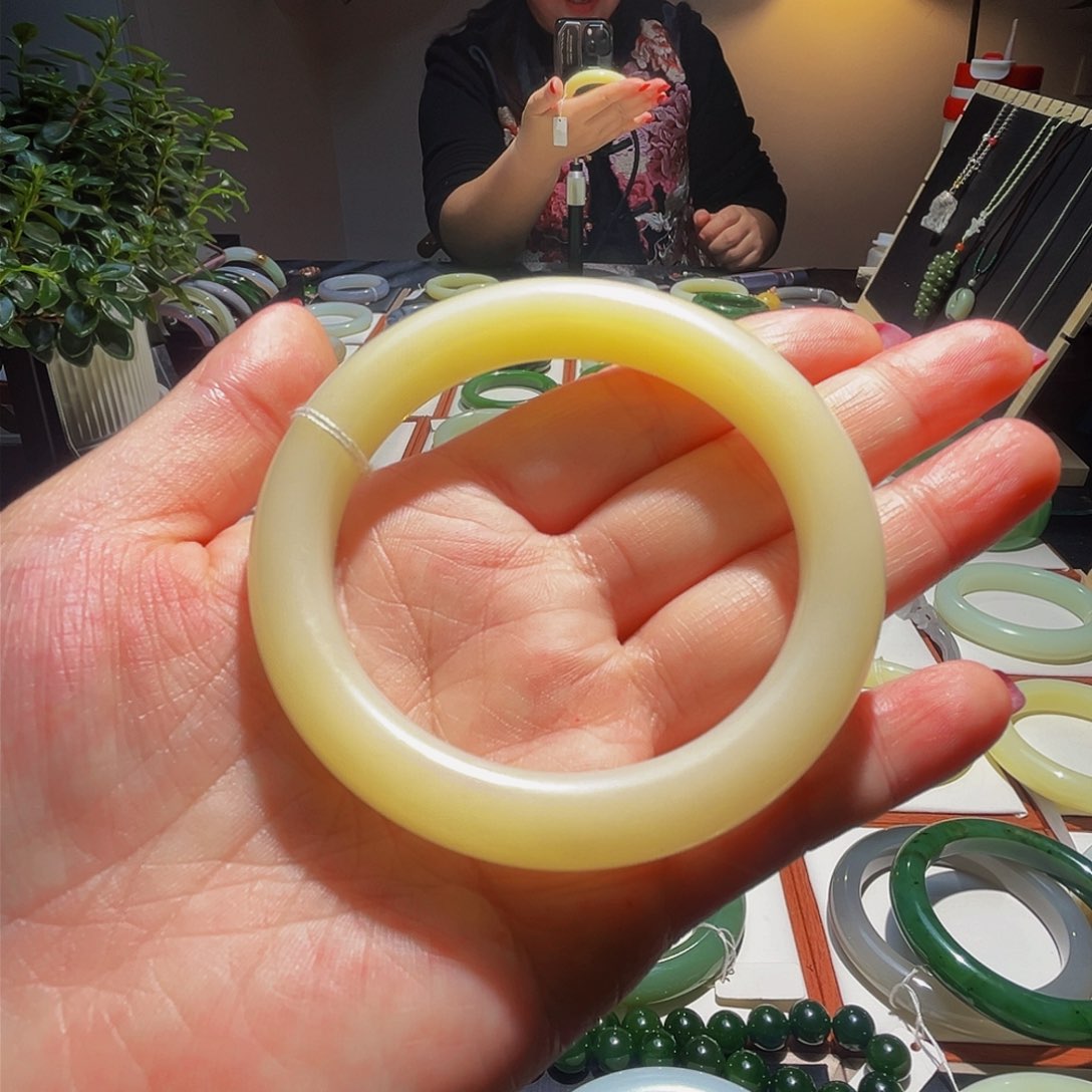 未镶嵌手镯和田玉且末58圈口