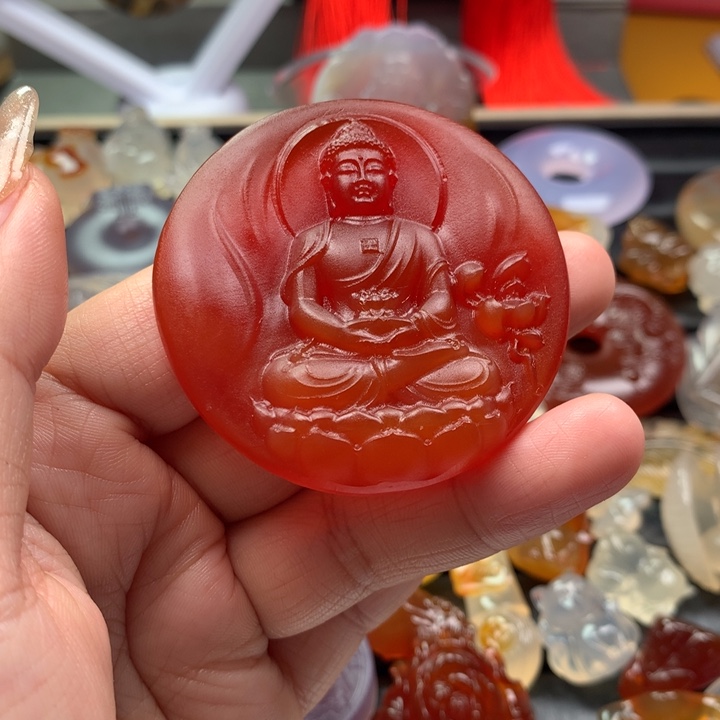 玛瑙/玉髓颈饰未镶嵌浪***头