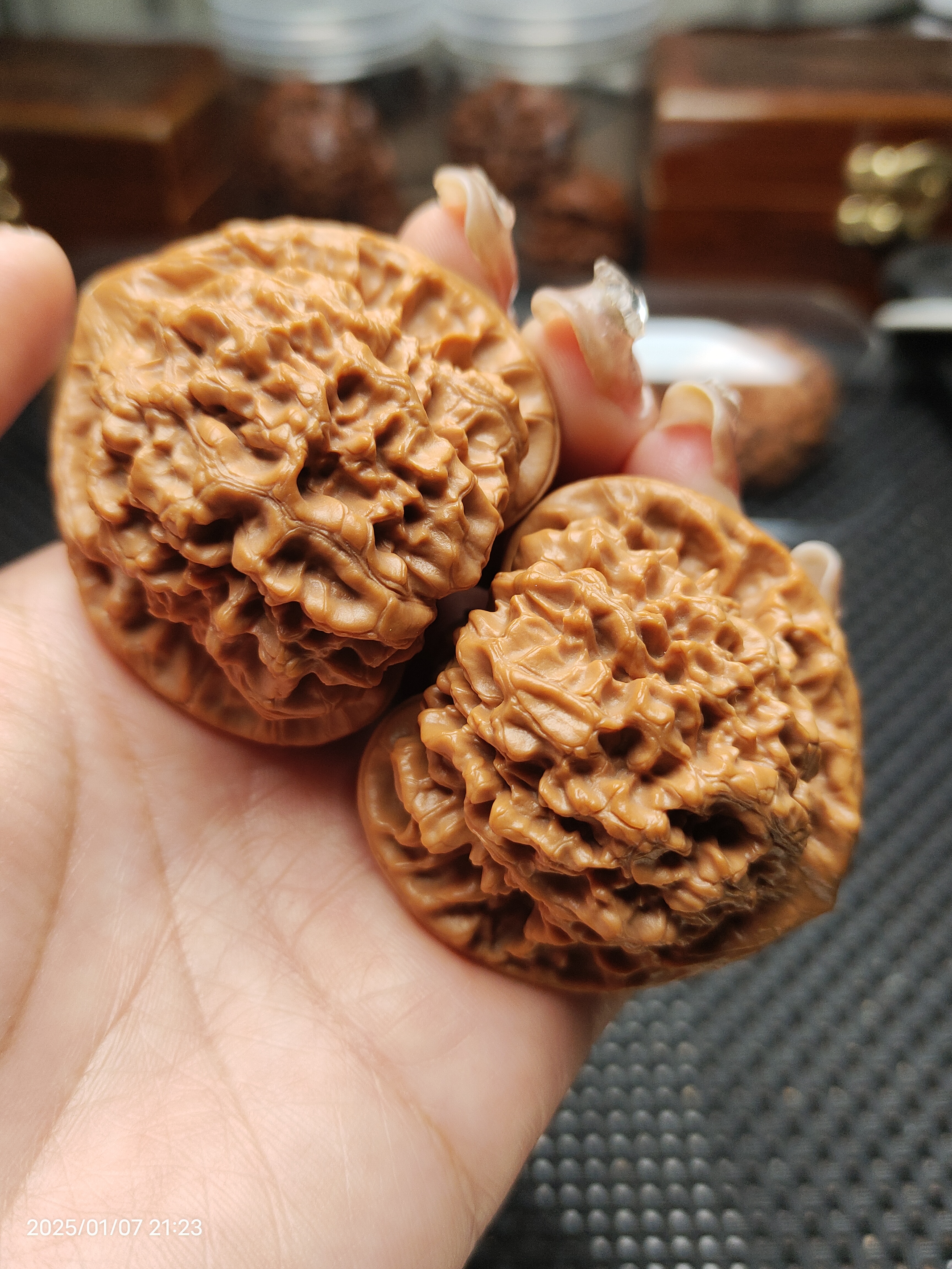 文玩核桃51尺寸全品麒麟纹官帽