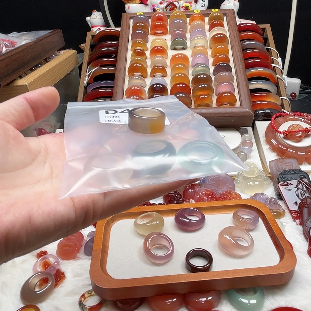 用***9玛瑙/玉髓未镶嵌戒指