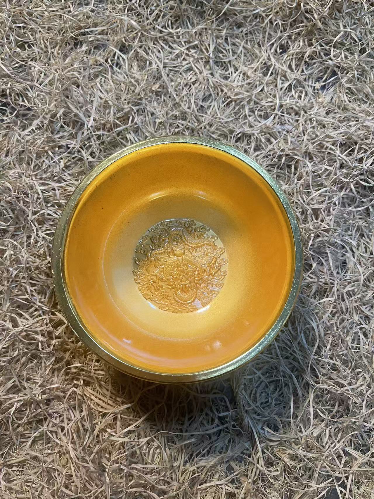 小黄碗--精美流水摆件