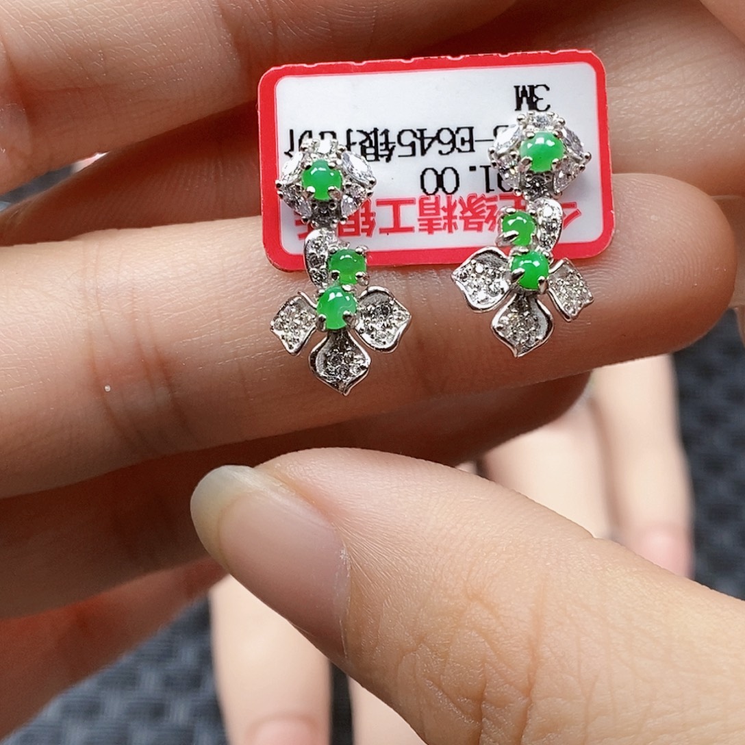 翡翠银S925镶嵌戒指