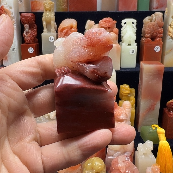 寿山石印石寿山石手工雕刻