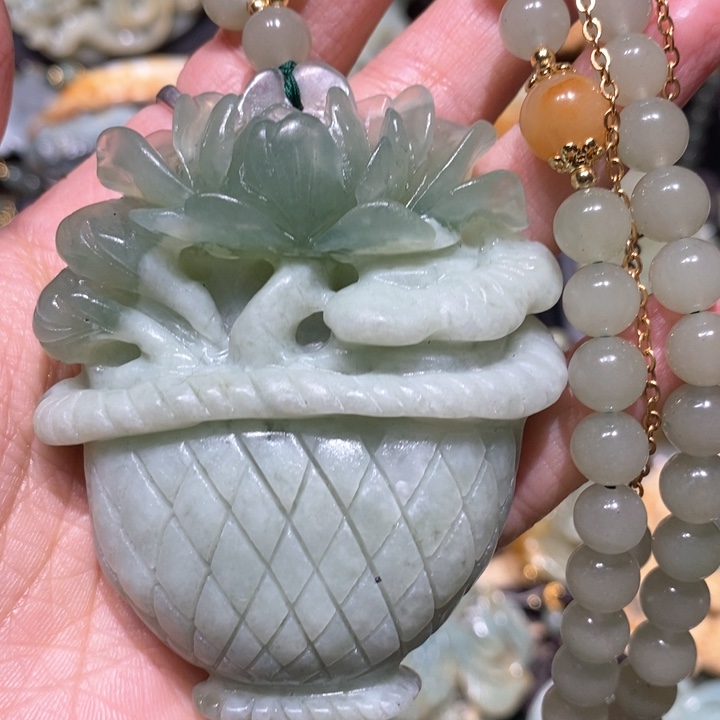 岫玉毛衣链未镶嵌