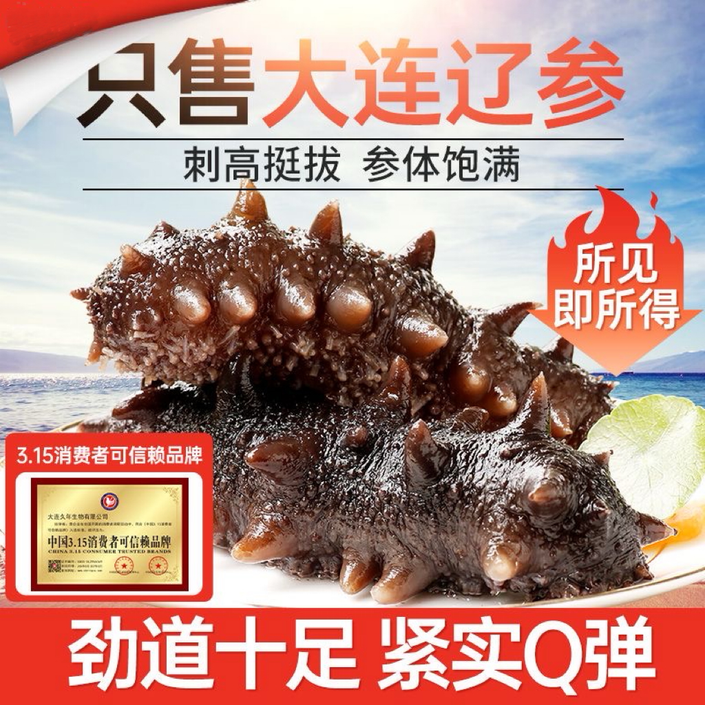 30头 大连辽参现场挑货软糯Q 弹