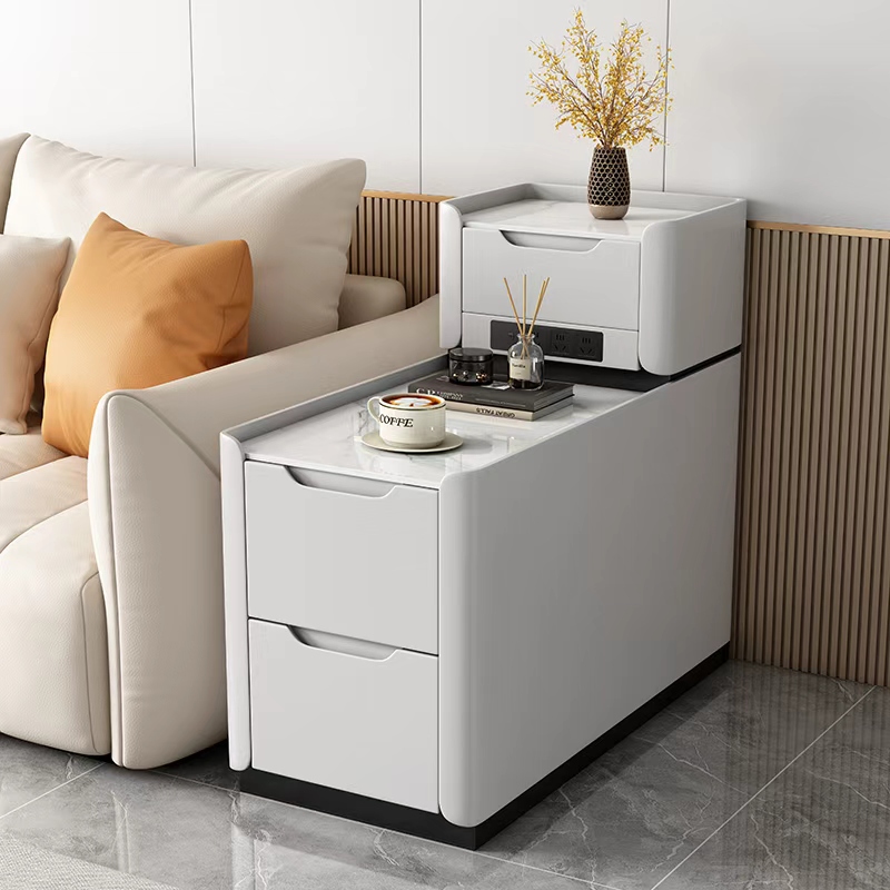 2025新款沙发边几简约风边几角几轻奢储物柜可移动沙发边柜侧边柜