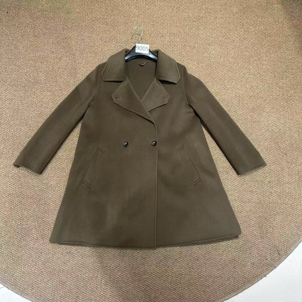  【赛姐高奢】2024秋季新款圆领开衫毛呢外套9005